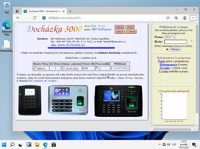 Dochzkov systm Dochzka 3000 na Windows 11